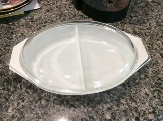 Vintage Pyrex Divided Dish With Lid