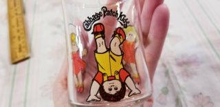 6 VINTAGE 1983 CABBAGE PATCH KIDS CPK JUICE GLASSES CHILDS CUP KIDS DRINKING 8