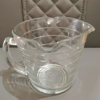 Vintage Anchor Hocking Glass 2 Cup Measuring Cup 16 Oz 500 Ml 3 Spout