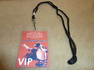 Michael Jackson This Is It 2009 Tour Vip All Access Backstage Pass With Lanyard