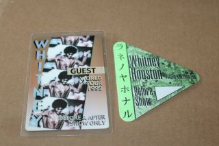 Whitney Houston - 2 X Backstage Pass - One Laminated - Postage -