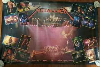 Vintage 1991 Metallica " And Justice For All " Tour Poster - Please Read