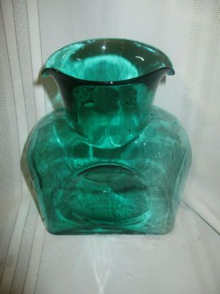 Mid Century Modern Blenko Double Spout Art Glass Water Carafe
