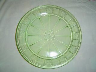 Depression Glass Jeannette Doric Green 9 Inch Dinner Plate Excellant