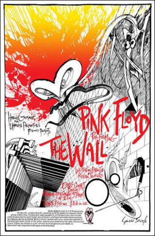 Pink Floyd 1980 London The Wall Concert Poster