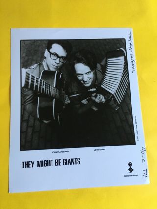 They Might Be Giants Press Photo 8x10,  John Flansburgh,  John Linnell,  Elektra.
