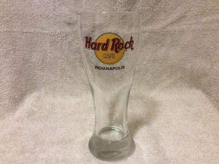 Euc Hard Rock Cafe Pilsner Style Beer Glass - Indianapolis