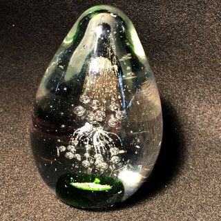 Vintage Large Egg Shaped Art Glass Paperweight