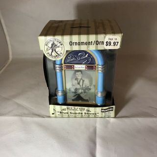 2007 Signature Products Elvis Presley Jukebox Ornament Plays " Blue Suede Shoes "