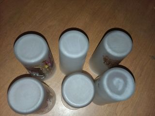Vintage Hazel Atlas Frosted Charles Dickens 6 Glass Tumblers Christmas Story 3