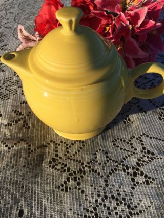 Fiesta Sunflower Yellow Covered Teapot 44 Oz.  Fiestaware