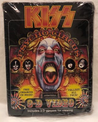 Limited Edition Kiss Psycho - Circus 3 - D Video With 3 - D Glasses - Never Opened