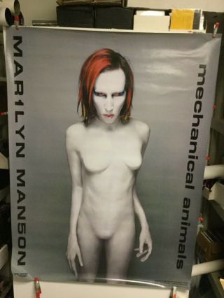 Marilyn Manson “mechanical Animals”.  Giant 1998 Promo Poster 36”x48”