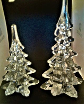 Vintage Molded Art Glass Clear Christmas Tree