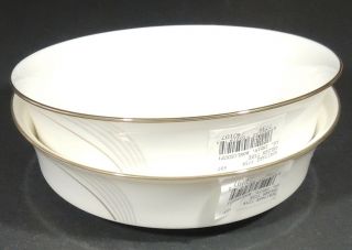 2 Noritake Fine China Japan 7739 Golden Tide 6 1/2 " Soup Cereal Bowls