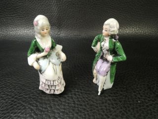German Antique Doll Houses & Miniatures Porcelain Figurines Man & Woman