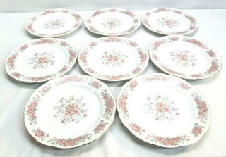Set Of 8 Remington Fine China By Red Sea Salad Plates