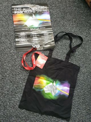 The Australian Pink Floyd Vip 2017.  Bag (never Used/new),  Backstage Pass,  Poster