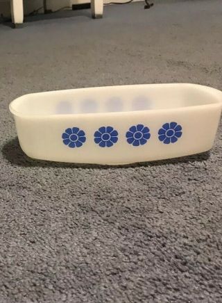 Federal Glass Baking Dish.  Blue Flowers