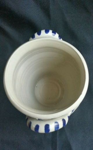 Williamsburg Restoration Pottery Stoneware Preserves Jar Scratch Blue Salt Glaze 4