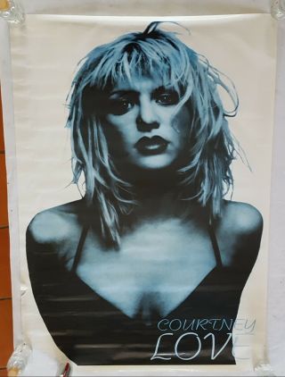 Rare.  Vintage Huge Courtney Love Poster 40x57 " Subway Giant Music Hole Cobain