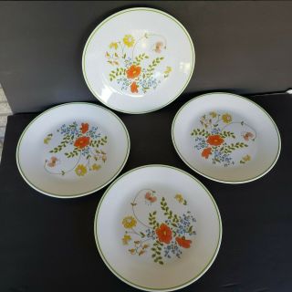 Set Of 4 Corelle Spring Bouquet Dinner Plates 10 1/4 " - Ecu