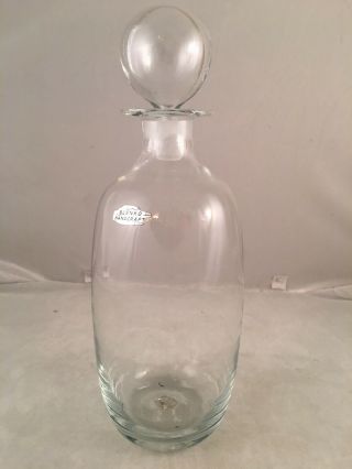 Vintage Blenko Decanter Crystal Bubble Stopper