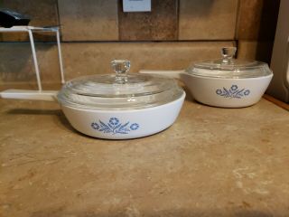 Corningware Blue Cornflower 1 Pint With Lid,  One 6.  5 In W/lid P - 81 - B And P - 83 - B