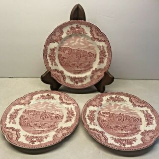 Johnson Brothers Set Of 3 Old Britain Bread And Butter Dessert Plates 6 Inch