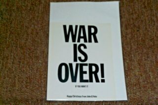 War Is Over If You Want It Happy Christmas From John & Yoko