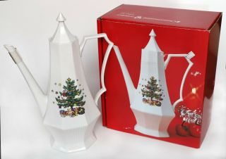 Nikko Christmas Time Coffee Pot W/box 13 ¼ Inches High–