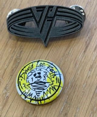 Rare Van Halen & David Lee Roth 1985 Button Pins Vintage