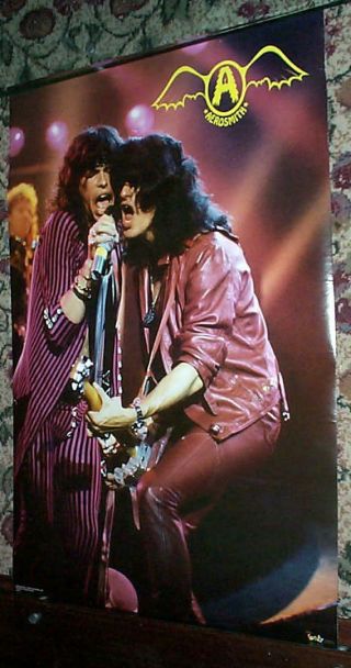 Aerosmith Steven Tyler Joe Perry Vintage Stage 1986 Poster