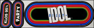 Billy Idol 1984 Klos Rainbow Concert Promo Bumper Stickers La Radio