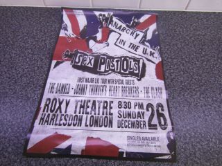 1976 Sex Pistols Plus The Clash Anarchy In The Uk Concert Tour Poster - Repo
