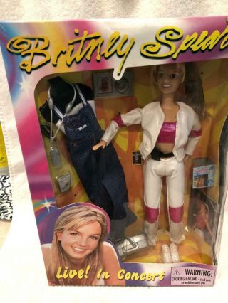 1999 Play Along Britney Spears Live In Concert Doll 20100 - Rare