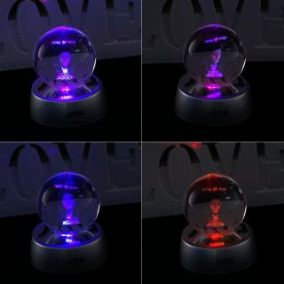 Michael Jackson 3D LED Crystal Ball Decor Night Light Table Desk Lamp Xams Gift 5