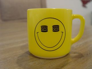 Wake Up To Breakfast At Burger King Smiley Face Federal Glass Coffee Mug