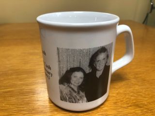 Johnny Cash And June Carter Cash Intl Fan Club 1993 White Coffee Cup Mug