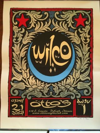 Wilco Concert Poster,  2003 - Screen Printed,  Numbered,  18x24 " Steve W.