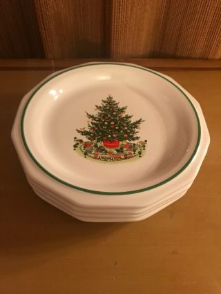 Pfaltzgraff Christmas Heritage - Set Of 4 Dessert Salad Bread Plates 7 "