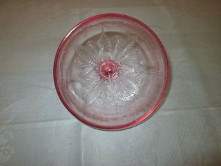 Jeannette ADAM Pink Dome Top Depression Glass Butter Dish Lid 3