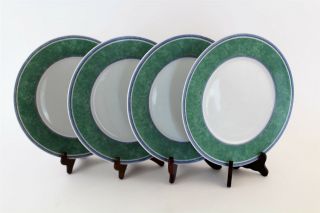 4 Pc Vintage Villeroy & Boch Switch 3 Porcelain Dinner Plate Set