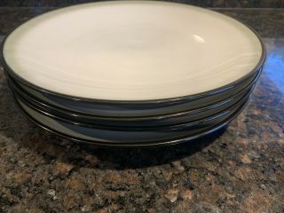 Sango Nova Black Dinner Plates 4932 •lot Of 4