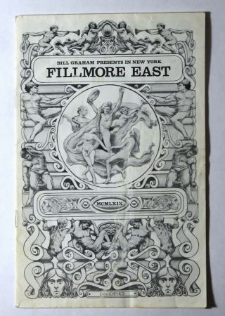 Fillmore East Program Nov 14 - 15,  1969 Johnny Winter Blodwyn Pig Chicago Rare
