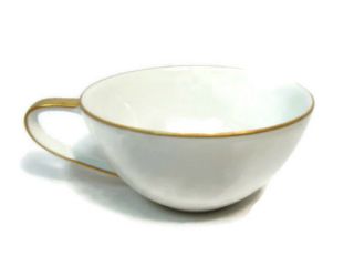 Noritake Lasalle Beige Peony on White w/ Gold Trim Cup & Saucer Set of 4 Japan 7