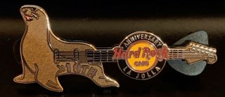 Hard Rock Cafe La Jolla 19th Anniversary Pin Sea Lion Guitar Seal Closed