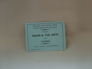 Adam & The Ants Ticket.