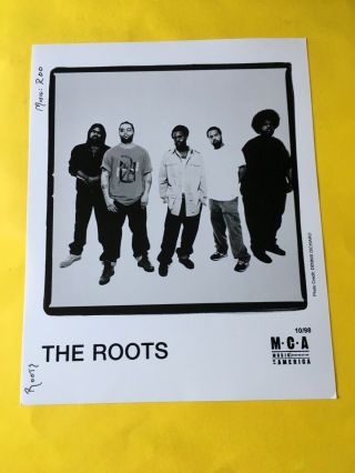 The Roots Press Photo 8x10,  Black Thought,  Questlove,  Mca 1998.