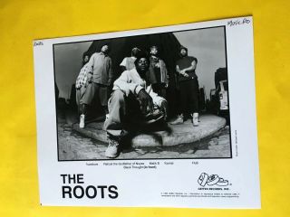 The Roots Press Photo 8x10,  Black Thought,  Questlove,  Geffen 1996.